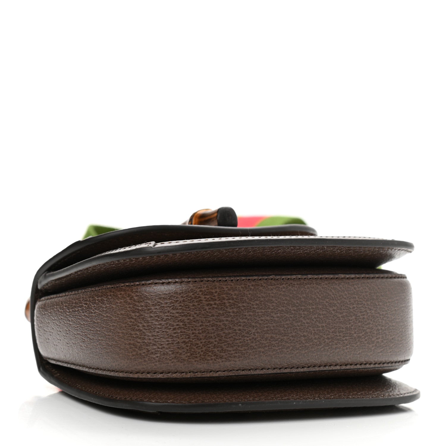 Gucci Monogram Jumbo GG Textured Dollar Calfskin Web Mini Bamboo 1947 Top Handle Bag Camel Ebony New Acero 4 of 10
