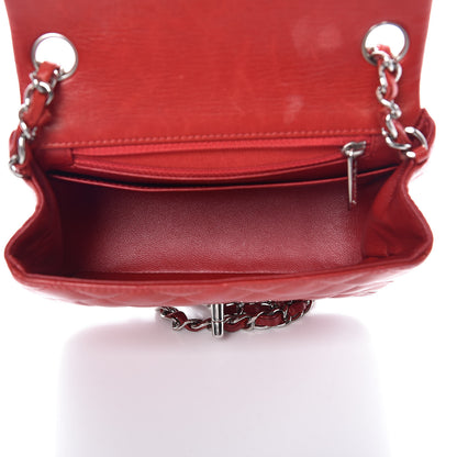 Chanel Lambskin Quilted Mini Square Flap Red 5 of 14