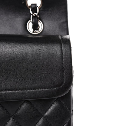 Chanel Lambskin Quilted Medium Double Flap Black 11 of 14