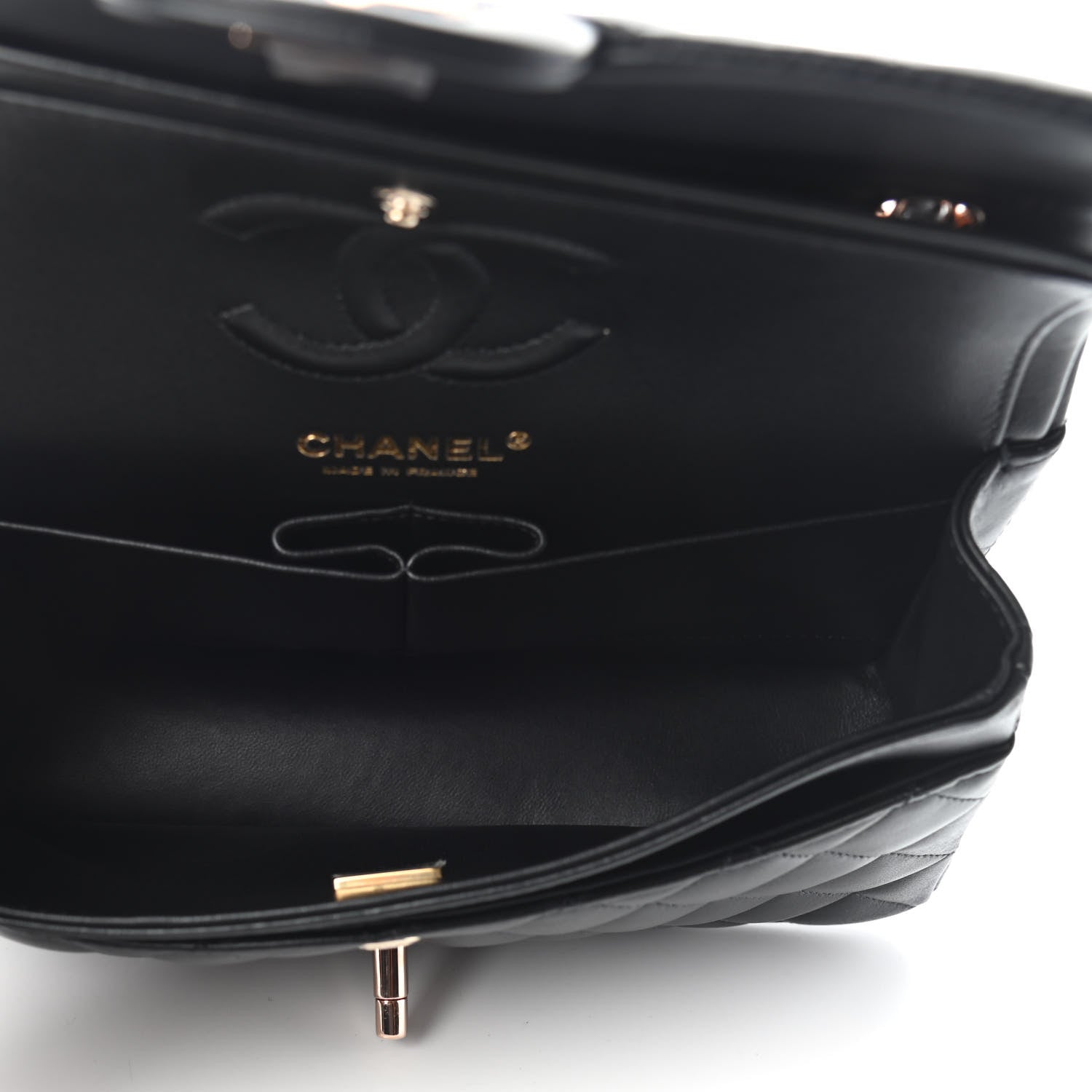 Chanel Lambskin Quilted Small Double Flap Black 4 of 8