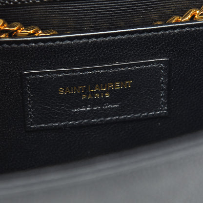 Saint Laurent Grain De Poudre Medium Classic Monogram Kate Satchel Black 6 of 8
