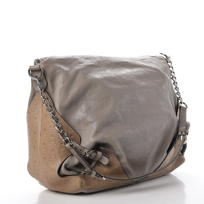 MCM Calfskin Monogram Shoulder Bag Taupe 3 of 23
