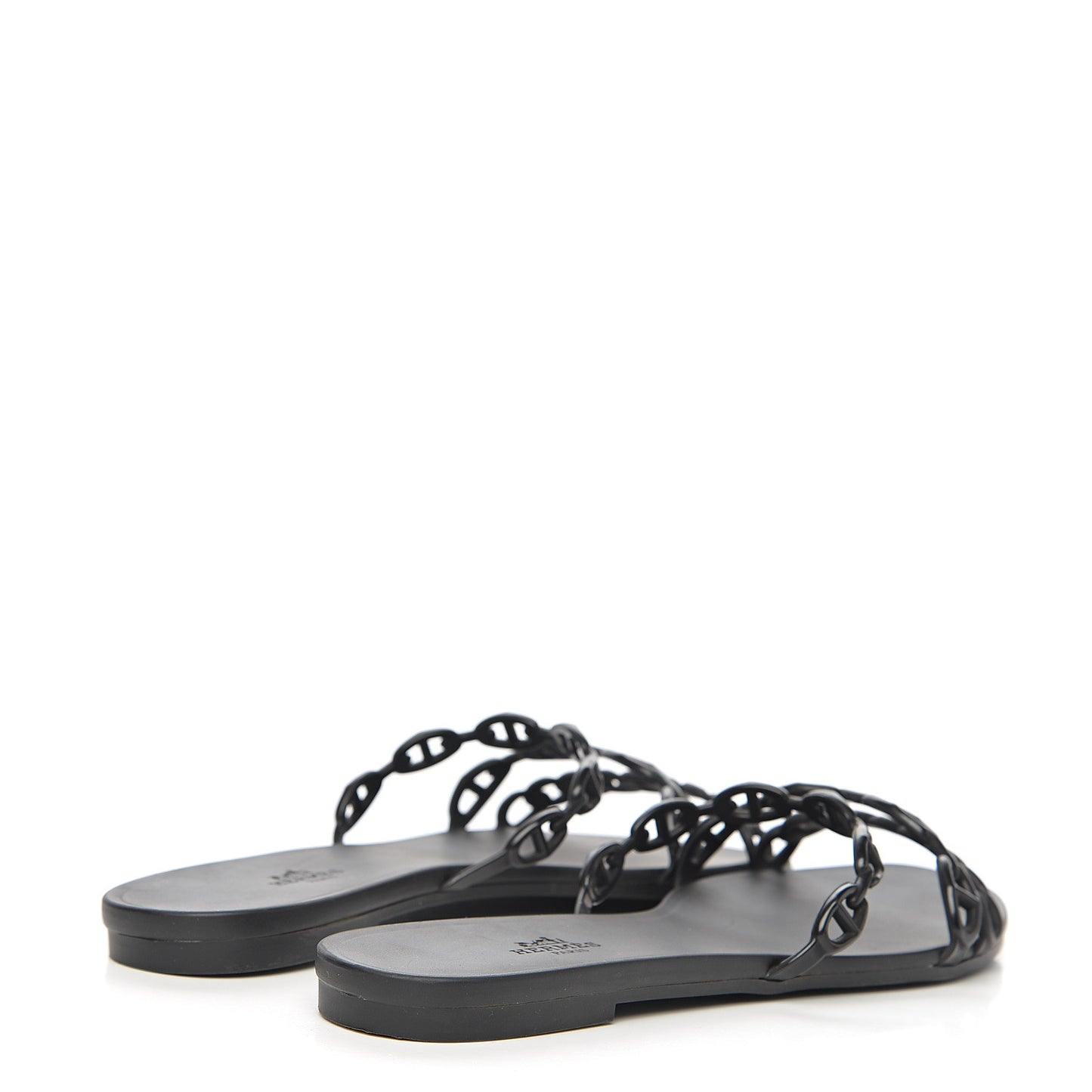 Rubber Chaine d'Ancre Rivage Sandals 41 Black