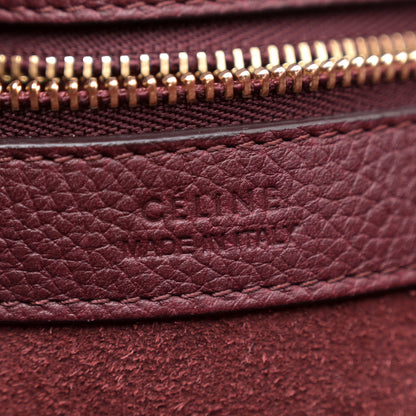Celine Soft Grained Calfskin Small Belt Cabas Phantom Burgundy 6 of 10