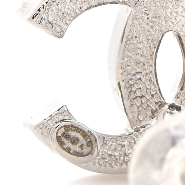 Crystal CC Earrings Silver Black