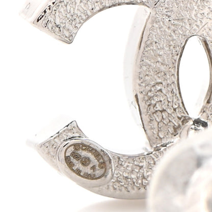 Chanel Crystal CC Earrings Silver Black 4 of 5