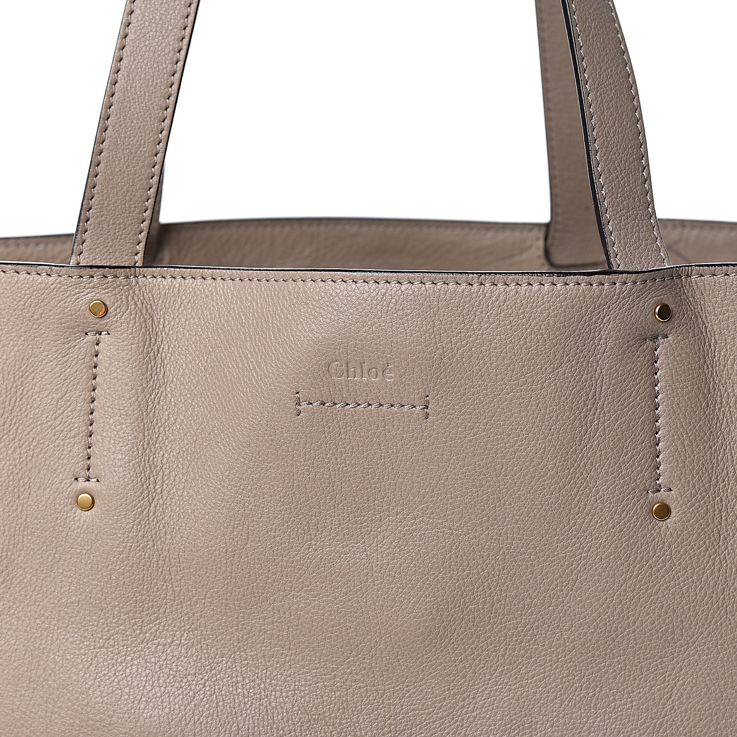 Chloe Smooth Calfskin Medium Milo Shopping Tote Motty Grey 18 of 18
