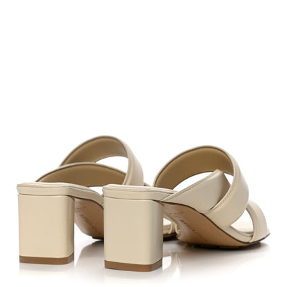 Bottega Veneta Vienna Calfskin The Band Cross Strap Mule Sandals 37 Sea Salt 4 of 10