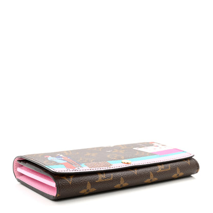 Louis Vuitton Monogram 2016 Christmas Animation Sarah Wallet Rose Ballerine 4 of 6