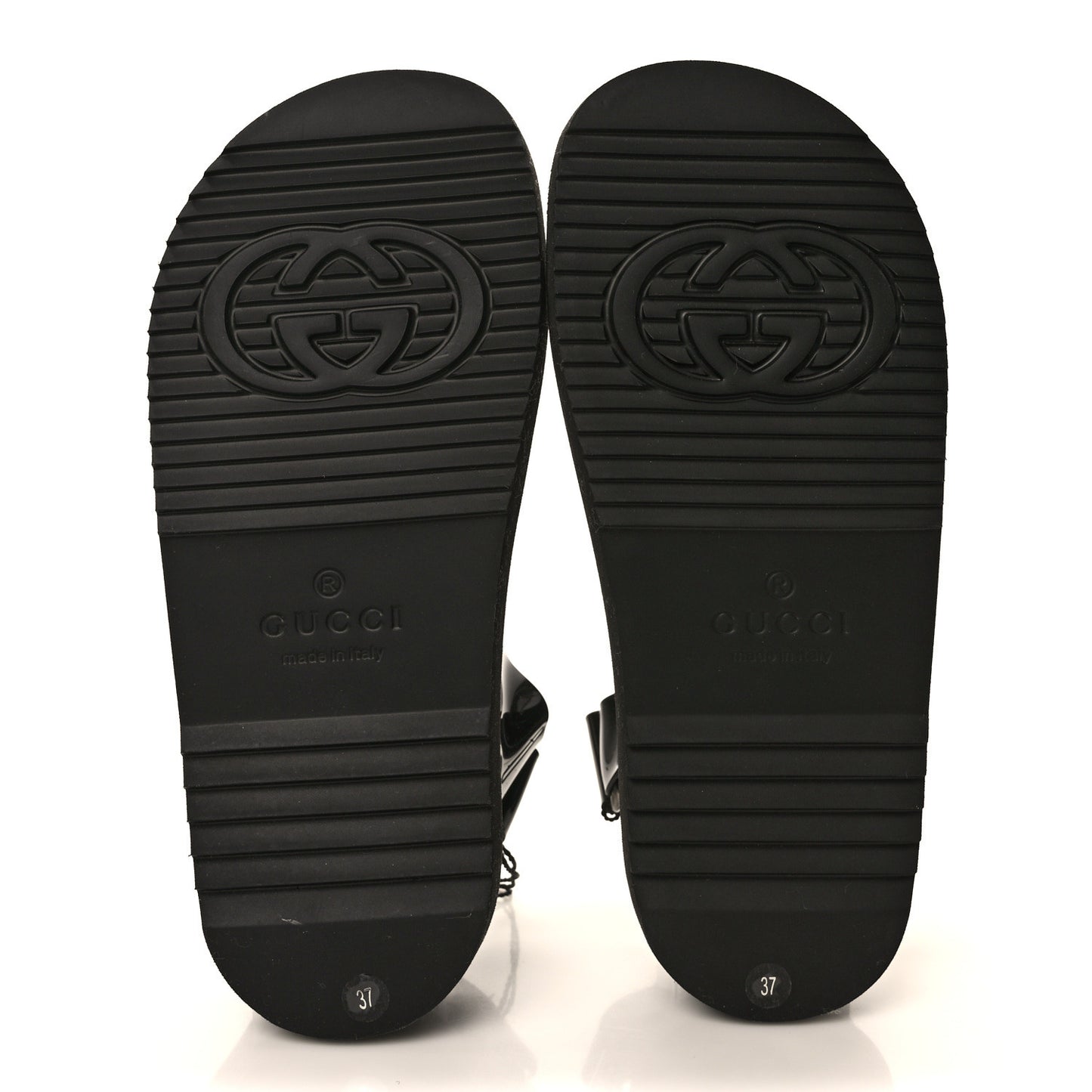 Rubber Mini Double G Womens Isla Dad Sandals 37 Black