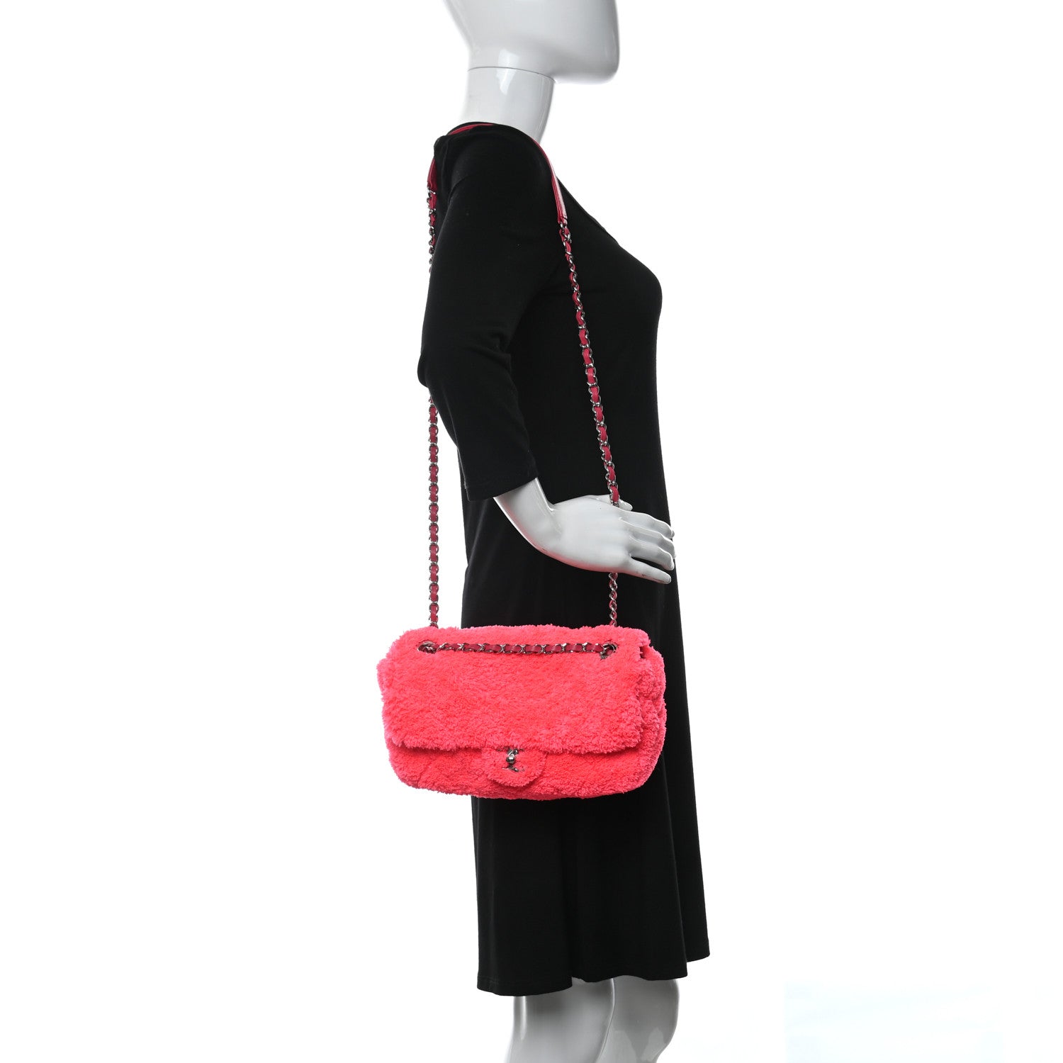 Chanel Mixed Fibers Quilted Jumbo Flap Pink 2 of 10