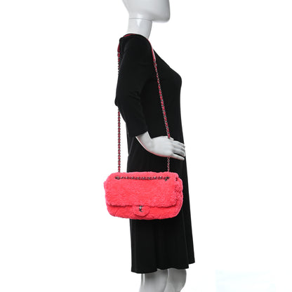 Chanel Mixed Fibers Quilted Jumbo Flap Pink 2 of 10