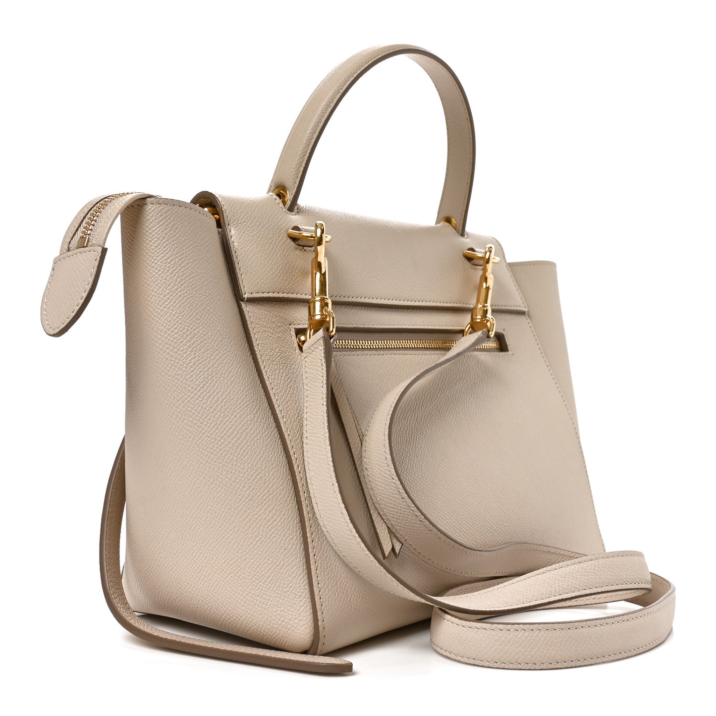 Grained Calfskin Micro Belt Bag Light Taupe