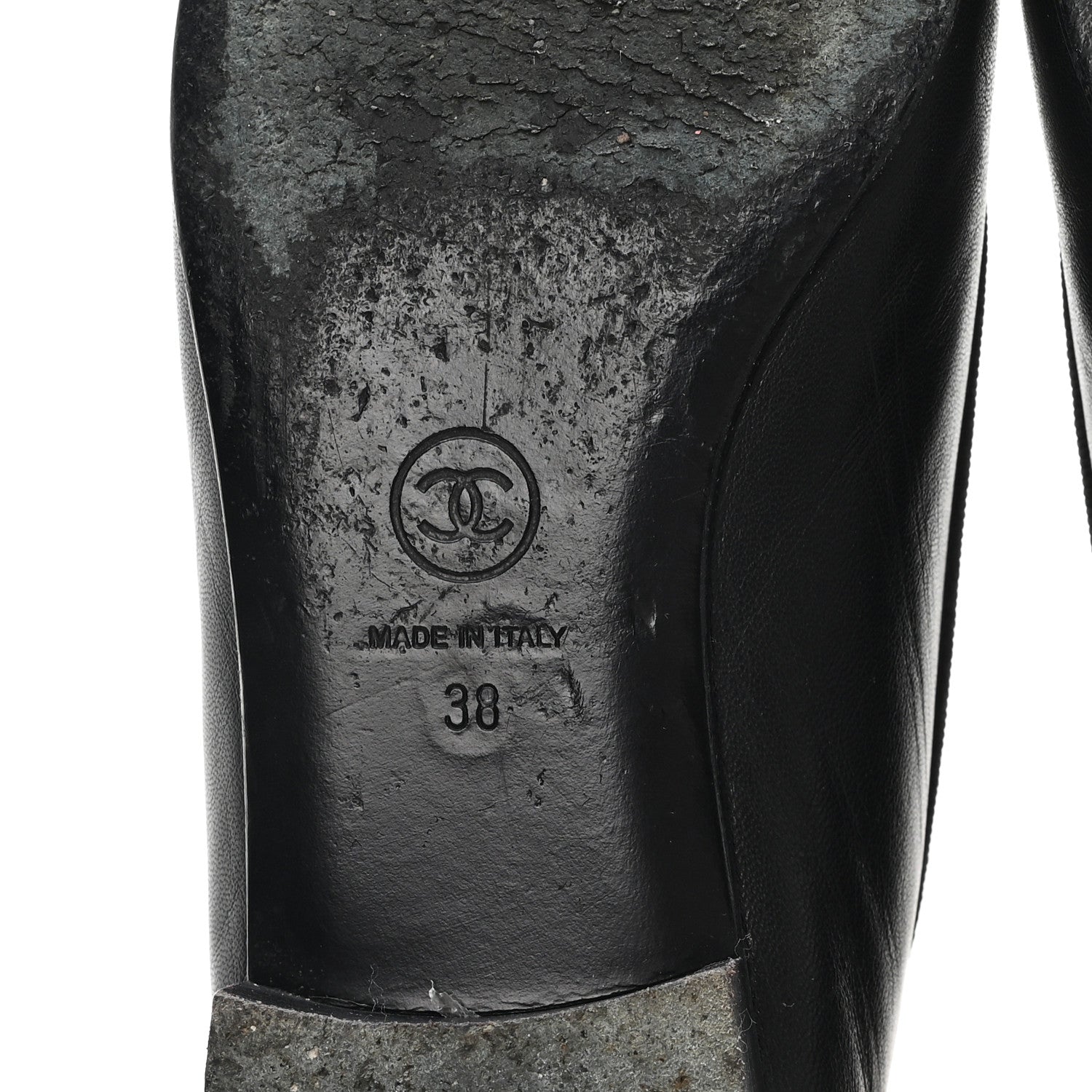 Chanel Lambskin Patent Cap Toe Ballerina Flats 38 Black 7 of 9