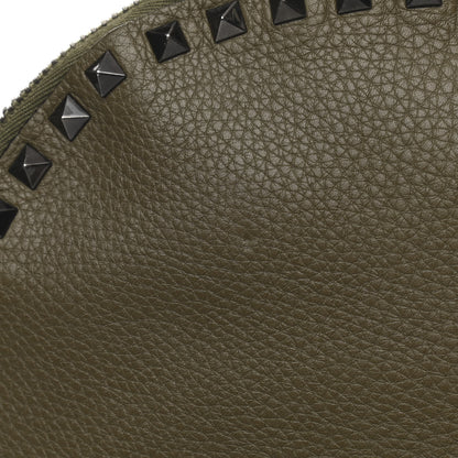 Valentino Garavani Grained Calfskin Medium Rockstud Backpack Army Green 14 of 18