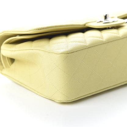 Chanel Caviar Quilted Medium Double Flap Light Yellow 6 of 11