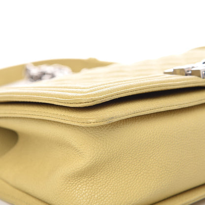 Chanel Caviar Quilted Medium Boy Flap Light Yellow 8 of 11