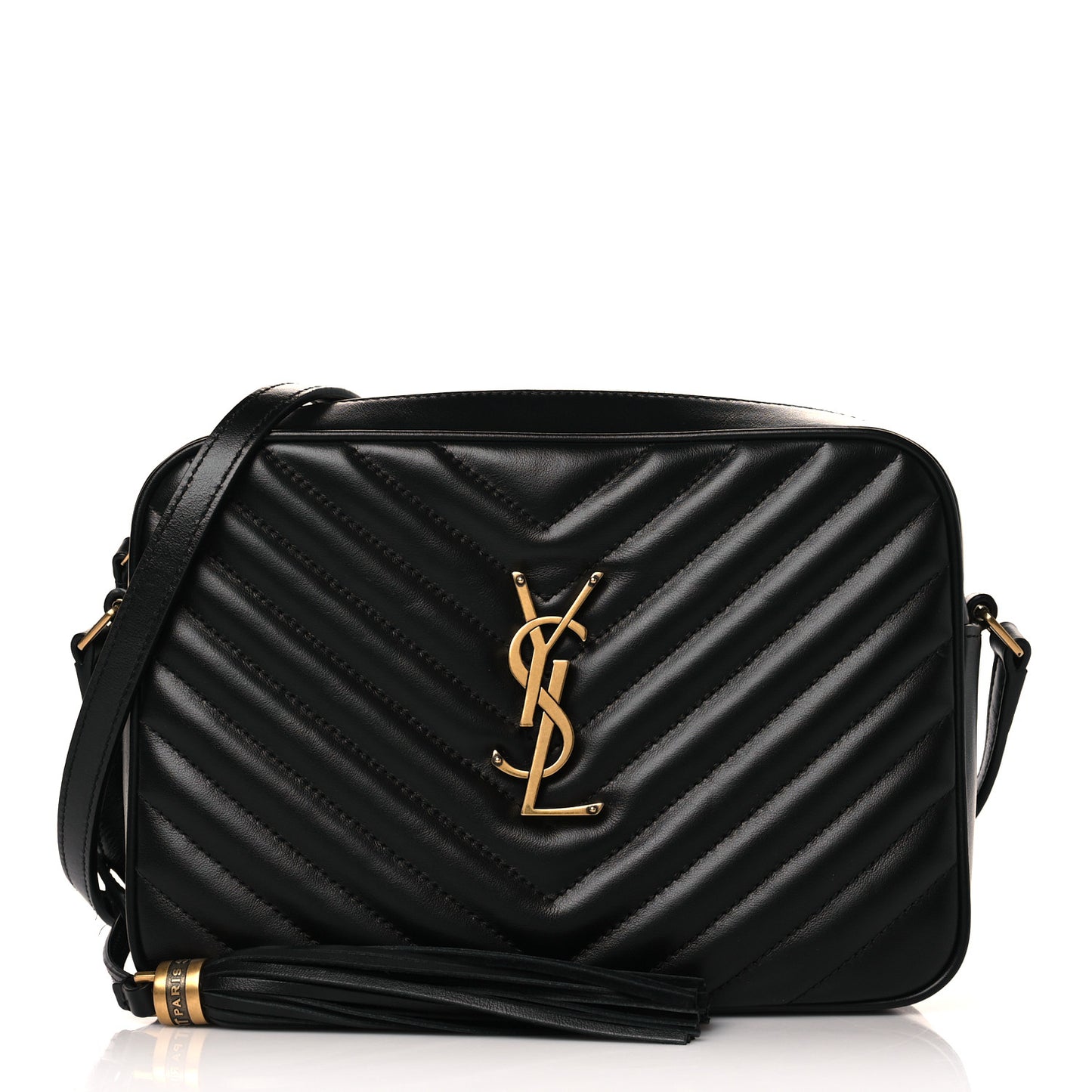 Calfskin Matelasse Monogram Lou Camera Bag Black