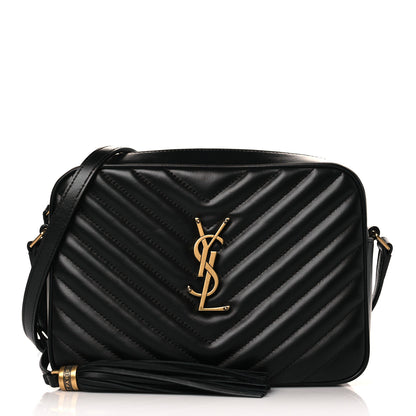 Saint Laurent Calfskin Matelasse Monogram Lou Camera Bag Black 1 of 11