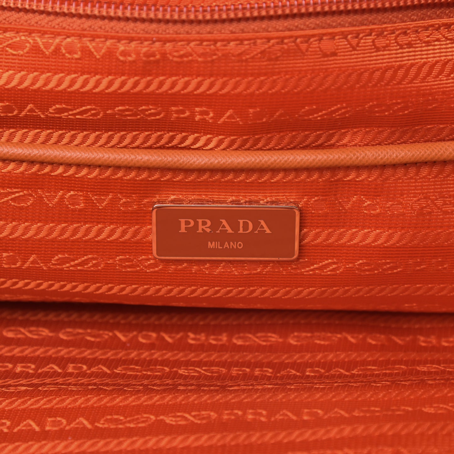 Tessuto Nylon Saffiano Shoulder Bag Papaya
