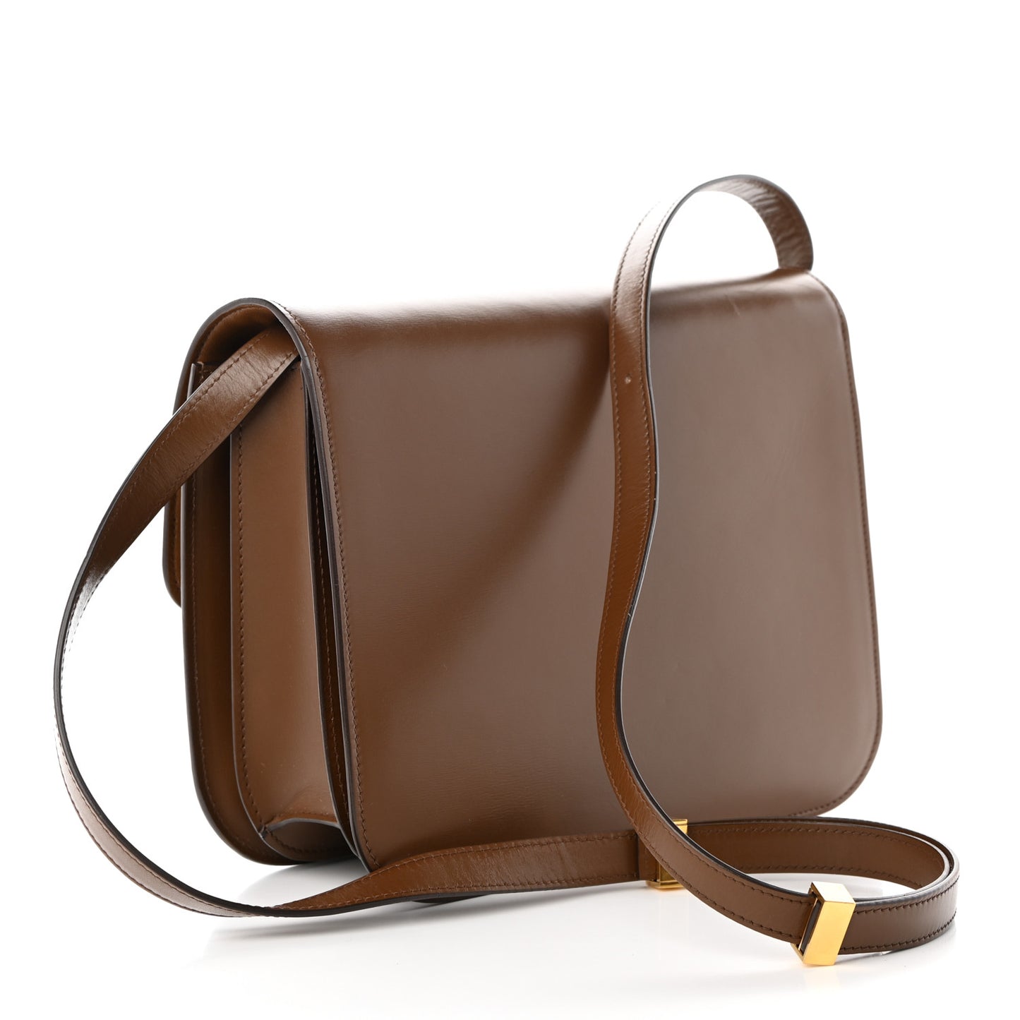 Box Calfskin Medium Classic Box Flap Bag Camel