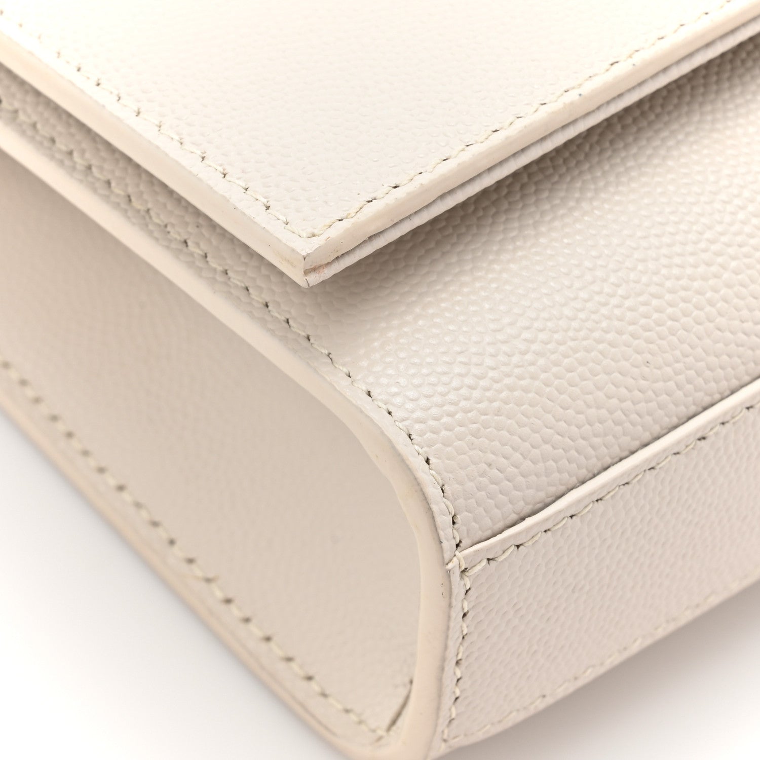 Saint Laurent Grain De Poudre Small Classic Monogram Kate Tassel Satchel Icy White 13 of 17