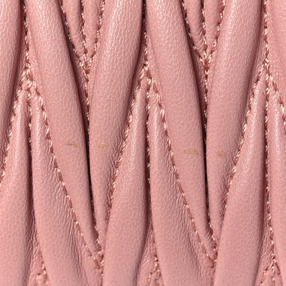 Miu Miu Nappa Matelasse Wallet On Chain Orchidea 13 of 13