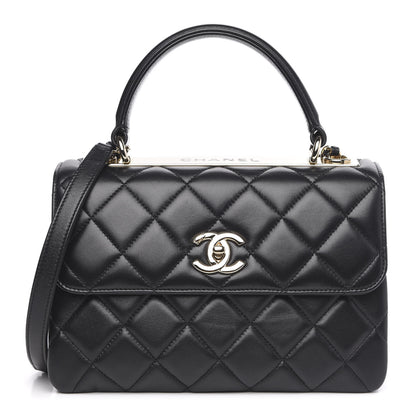 Chanel Lambskin Quilted Small Trendy CC Dual Handle Flap Bag Black 1 of 14