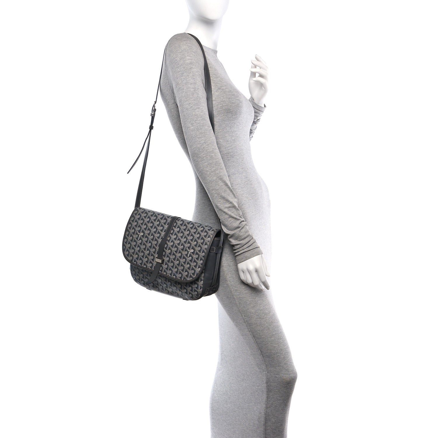Goyard Goyardine Belvedere II MM Messenger Bag Grey 2 of 11