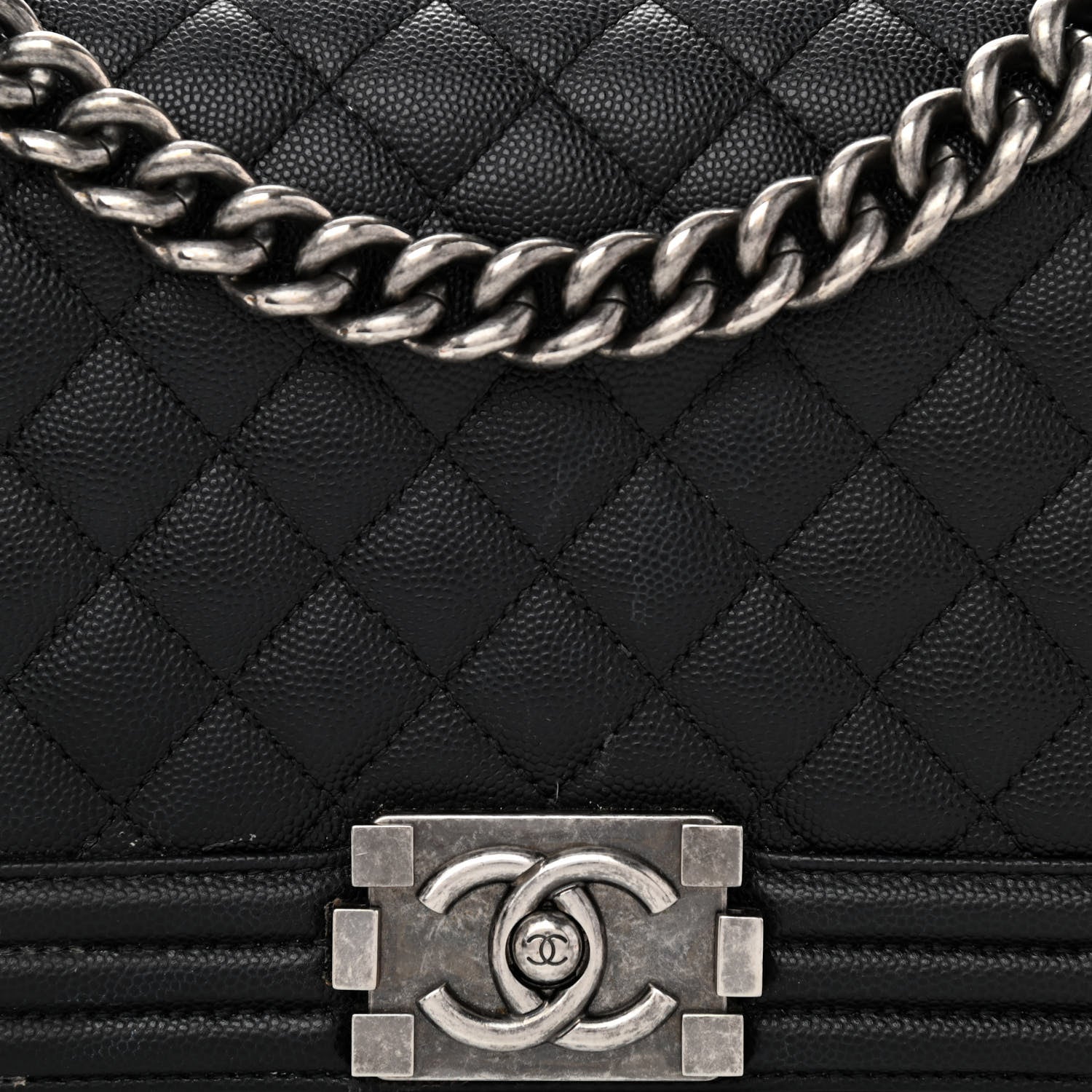 Chanel Caviar Quilted Medium Boy Flap Black 9 of 15
