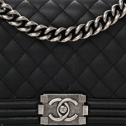 Chanel Caviar Quilted Medium Boy Flap Black 9 of 15