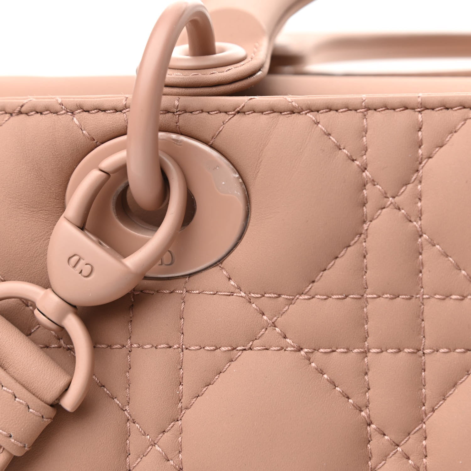 Christian Dior Ultra Matte Calfskin Cannage Medium Lady Dior Beige 11 of 11