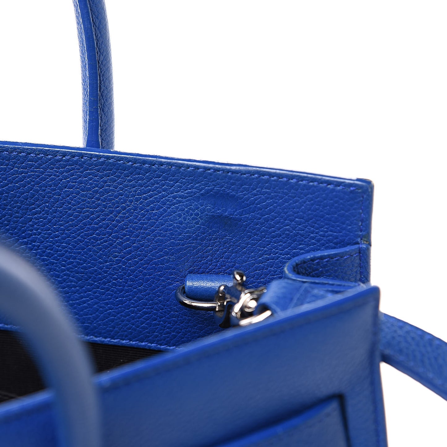 Grained Calfskin Baby Sac De Jour Royal Blue