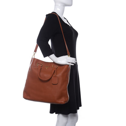 Prada Vitello Daino Shopping Tote Rame 2 of 10