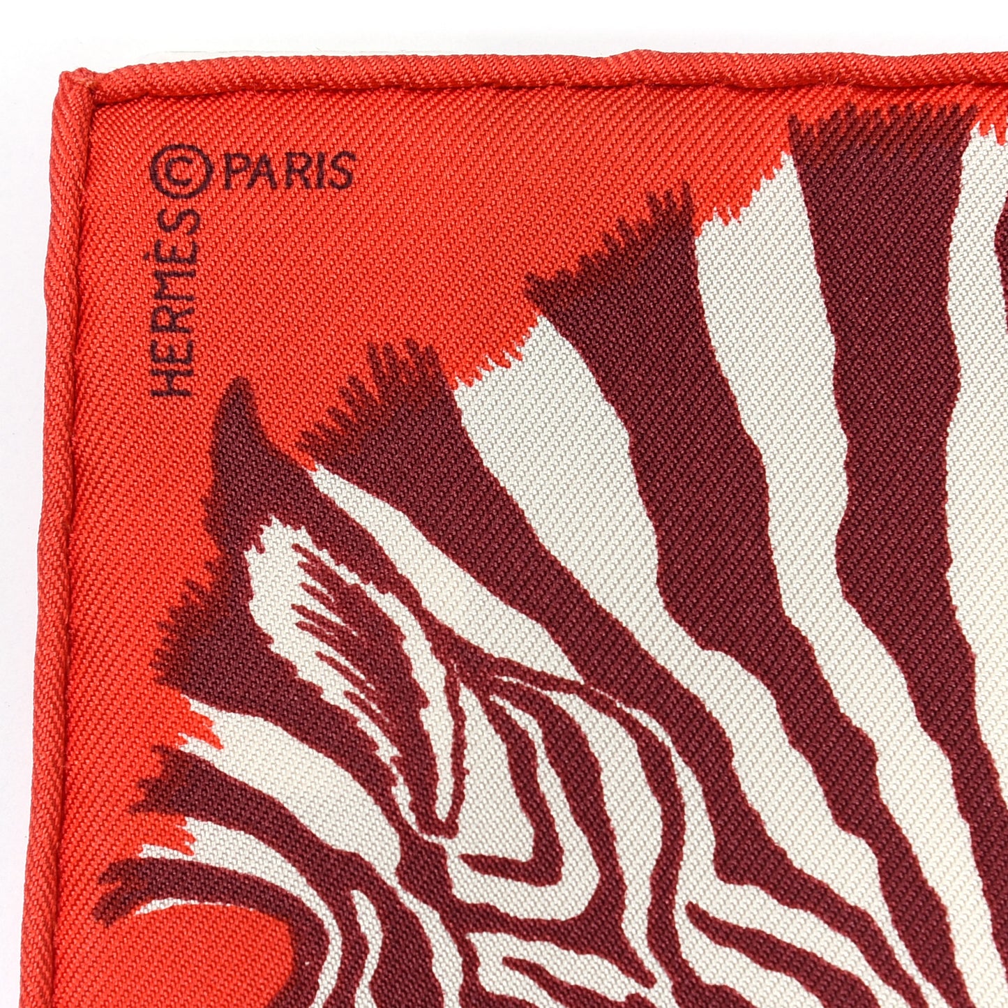 Silk Carre Zebra Pegasus Nano Scarf 20 Rouge Bordeaux Black