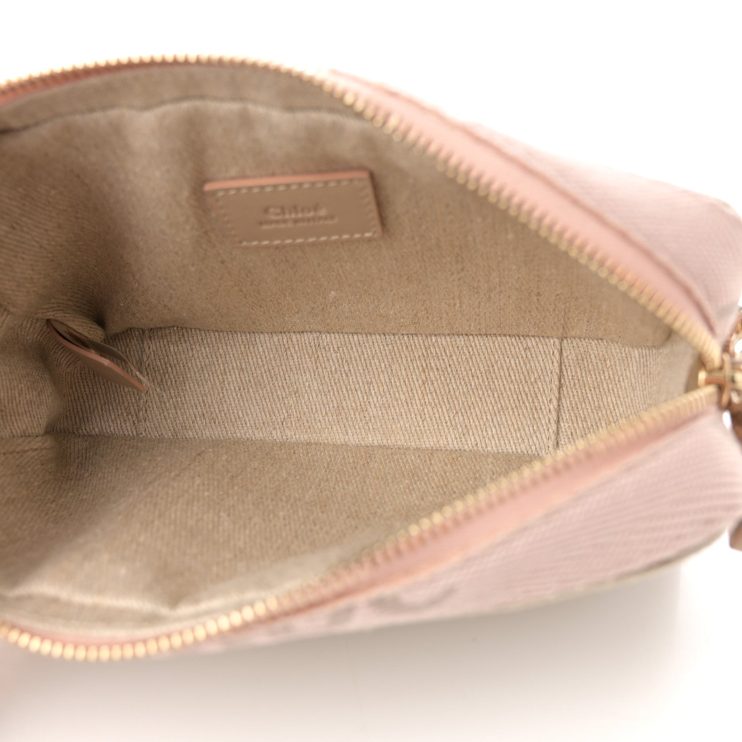 Chloe Linen Woody Belt Bag Blush Beige 5 of 13