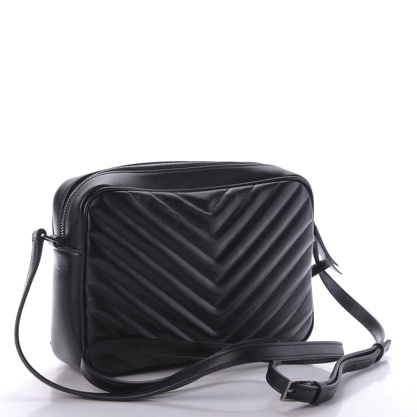 Calfskin Matelasse Monogram Lou Camera Bag Black