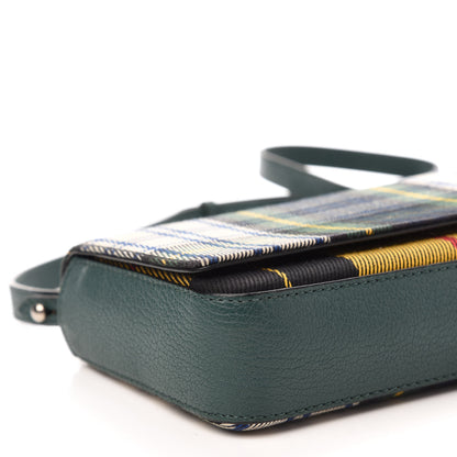 Burberry Canvas Tartan Mix Hampshire Wallet on Chain Green Multicolor 6 of 10