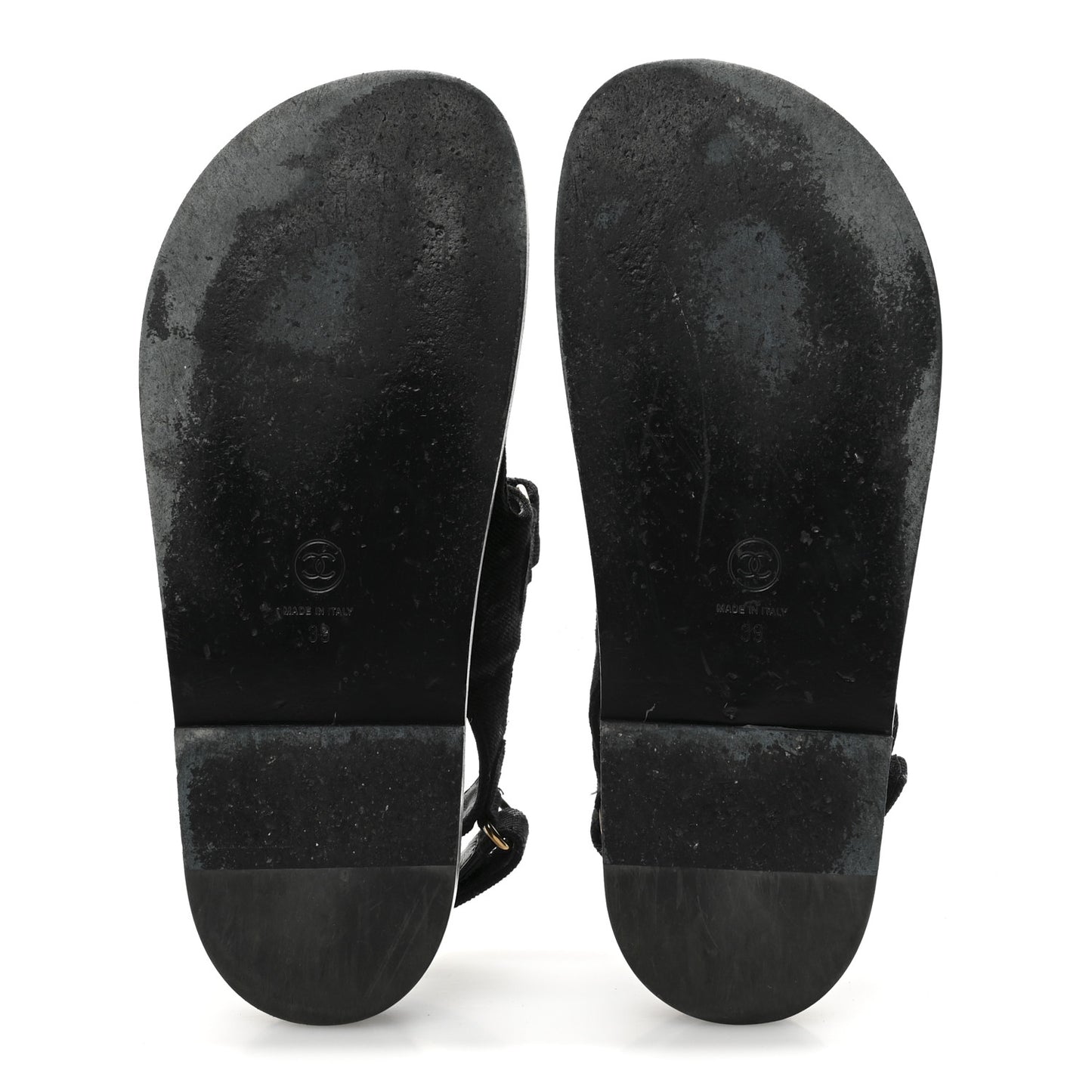 Denim Printed Dad Sandals 39 Black