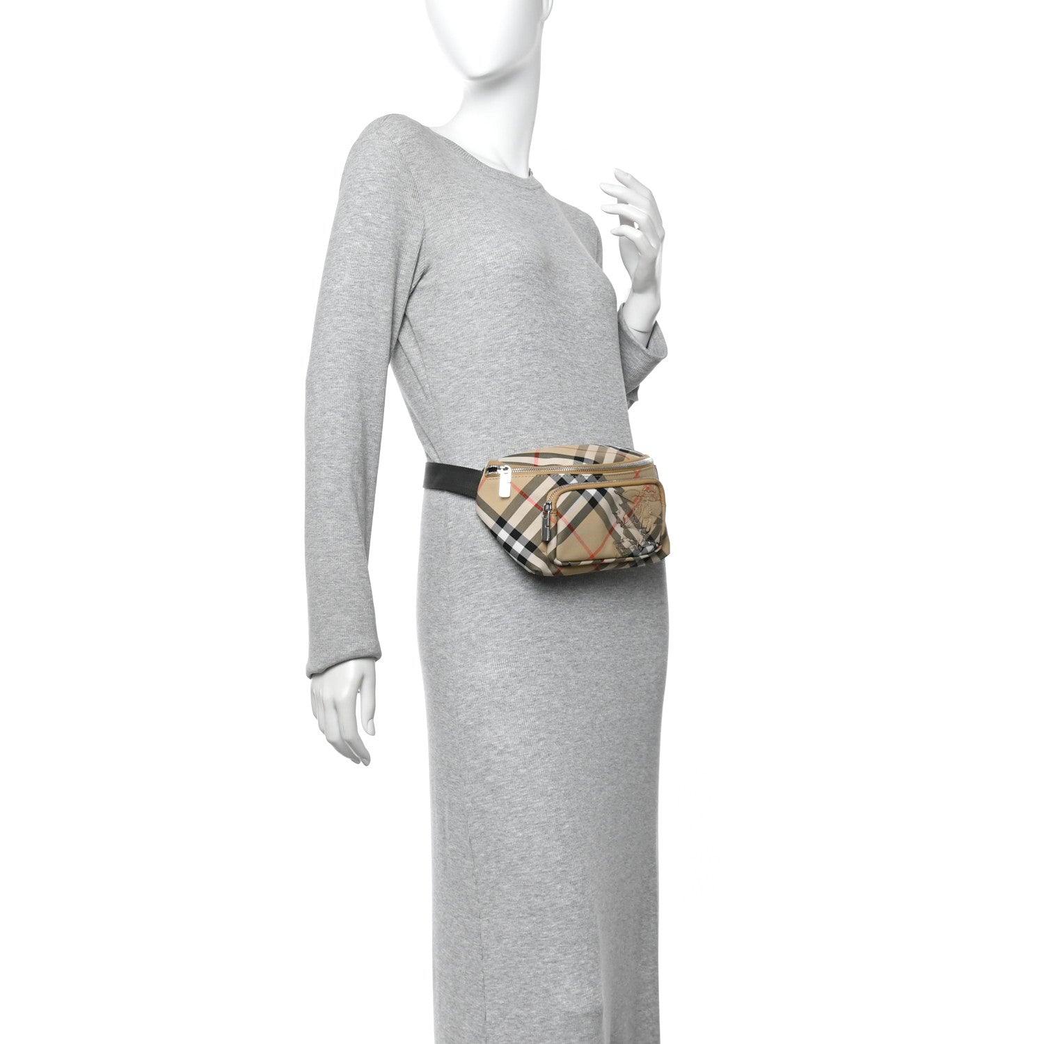 Burberry Small Check Belt Bag Sand Biege 2 of 10