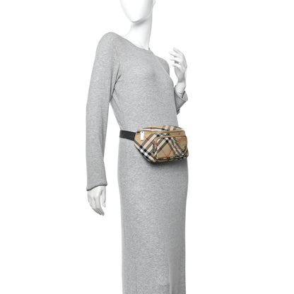 Burberry Small Check Belt Bag Sand Biege 2 of 10