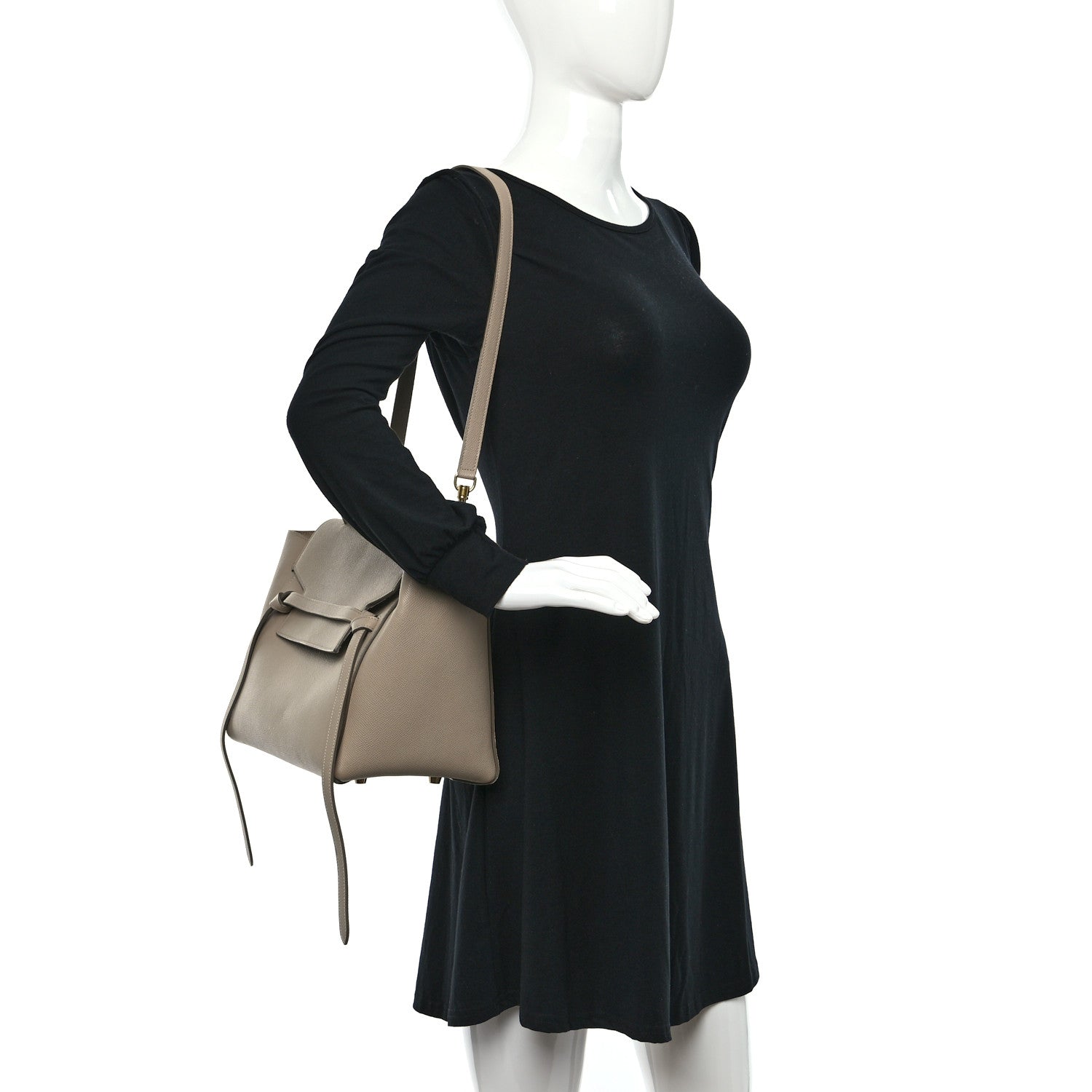 Celine Grained Calfskin Mini Belt Bag Light Taupe 2 of 13