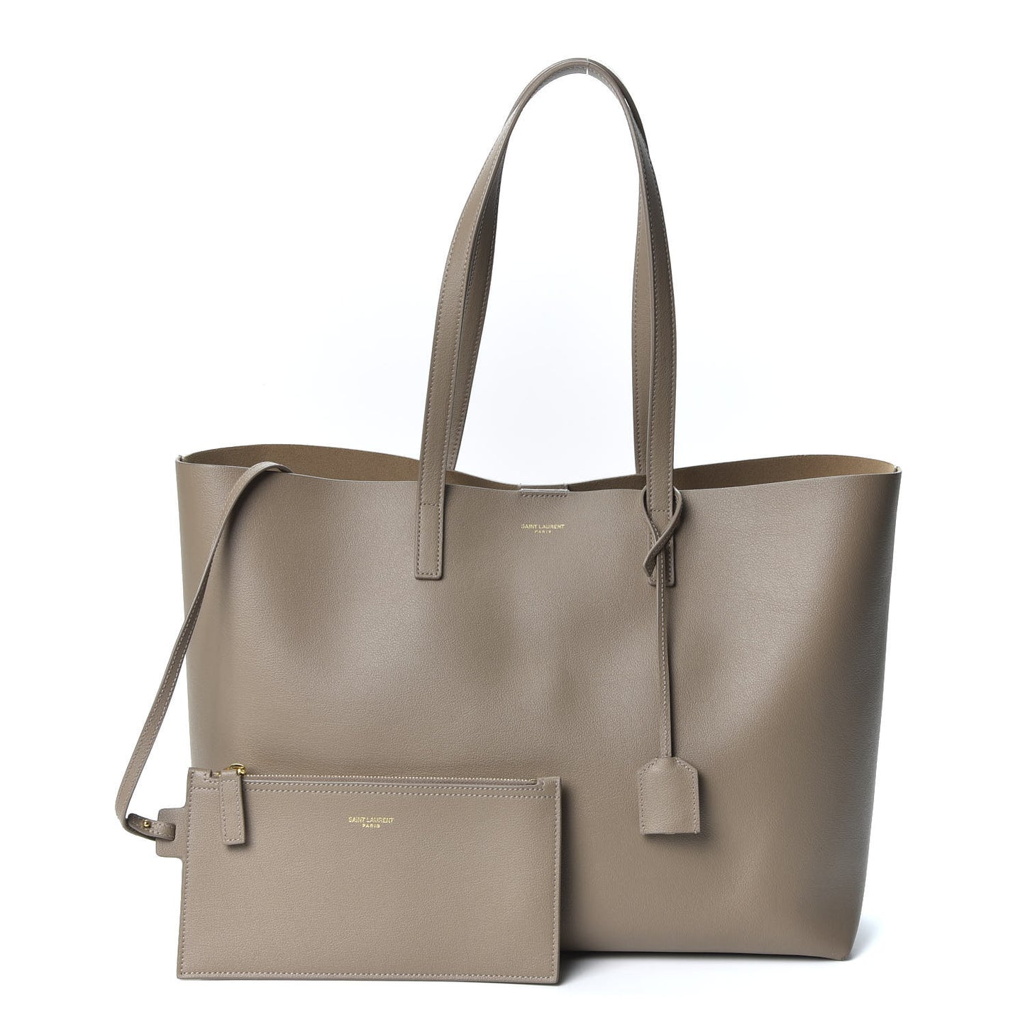 Calfskin Large Shopping Tote Taupe