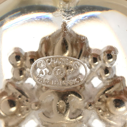 Chanel Crystal Pearl Heart CC Drop Earrings Transparent 4 of 4