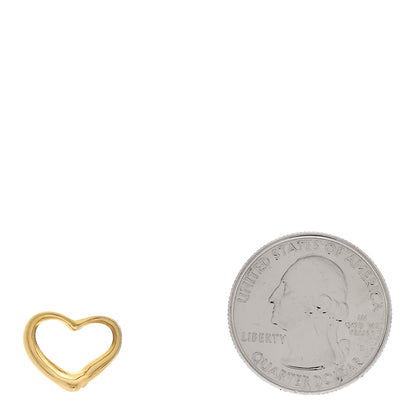 Tiffany 18K Yellow Gold 14mm Elsa Peretti Open Heart Pendant 2 of 4