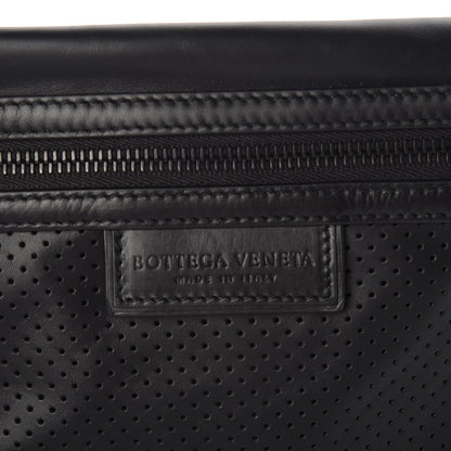 Bottega Veneta Perforated Leggero Calfskin Pouch Black 6 of 9
