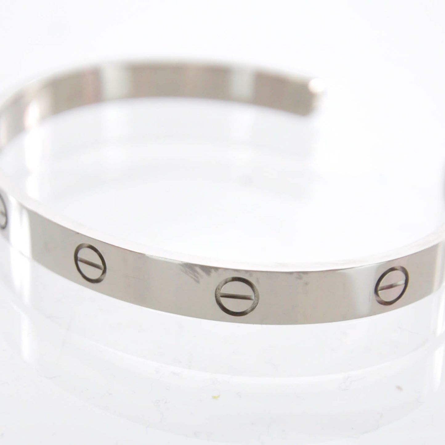 18k White Gold Love Bracelet Size 20