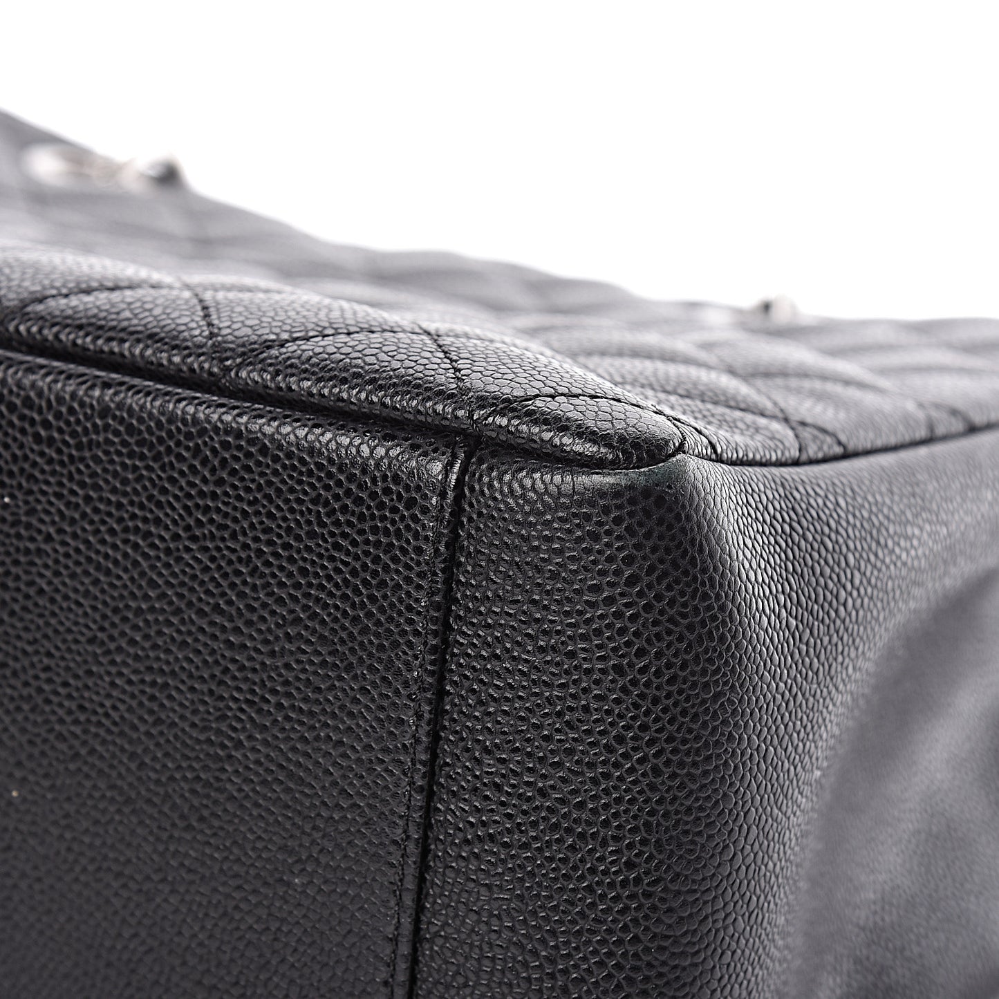 Caviar Quilted Grand Shopping Tote GST Black