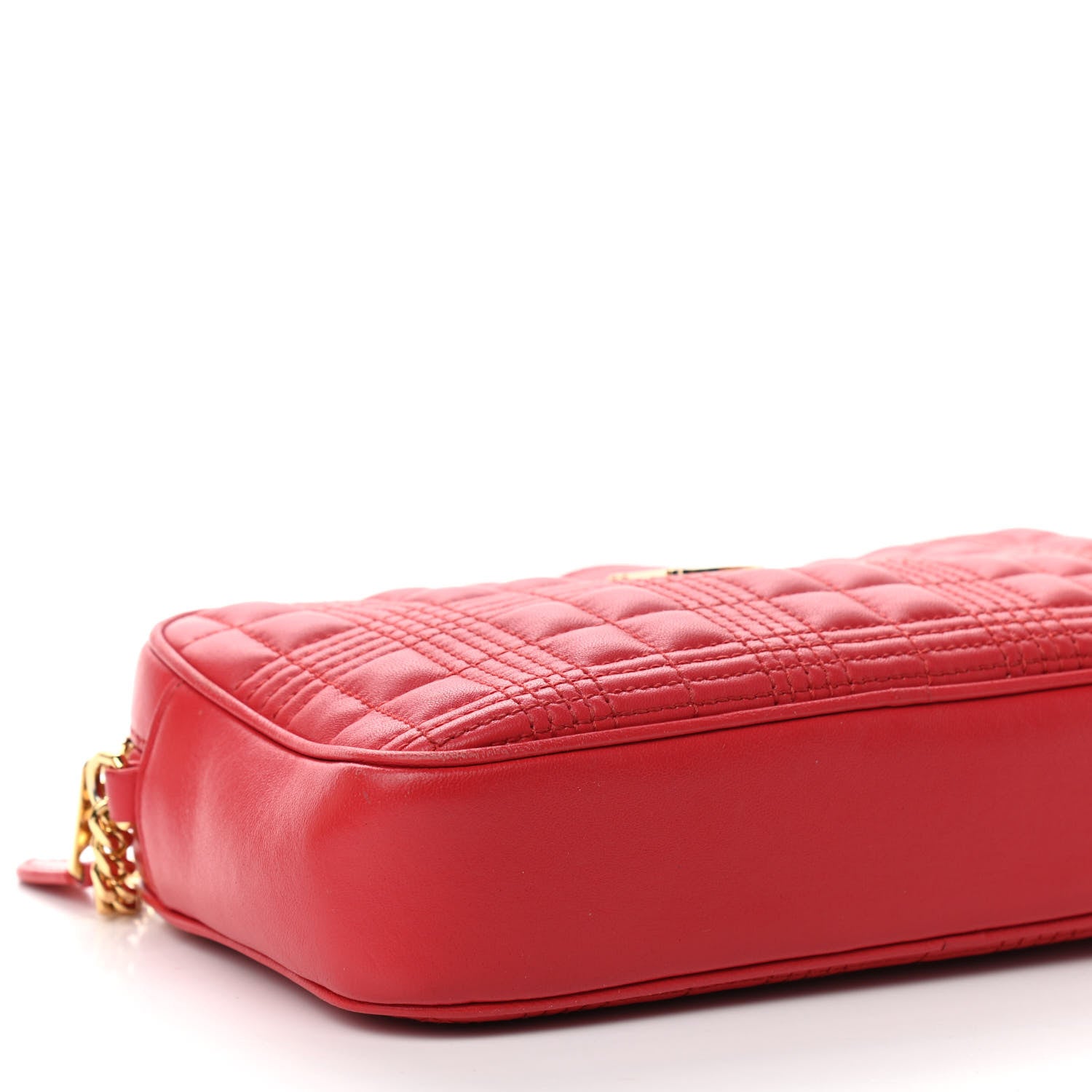Burberry Lambskin Quilted Camera Bag Bright Red 9 of 13