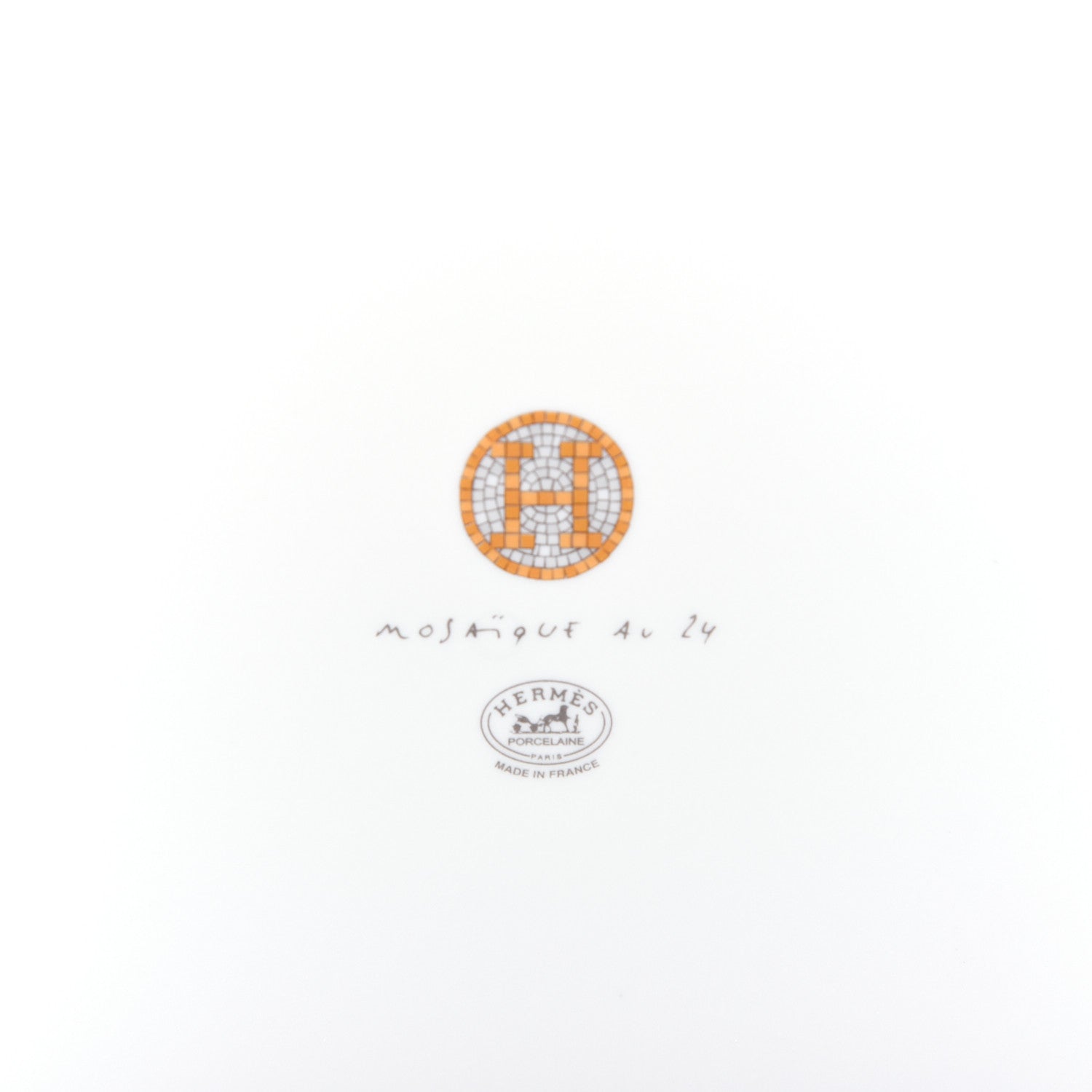Hermes Porcelain Mosaique au 24 Square Plate 4 of 6
